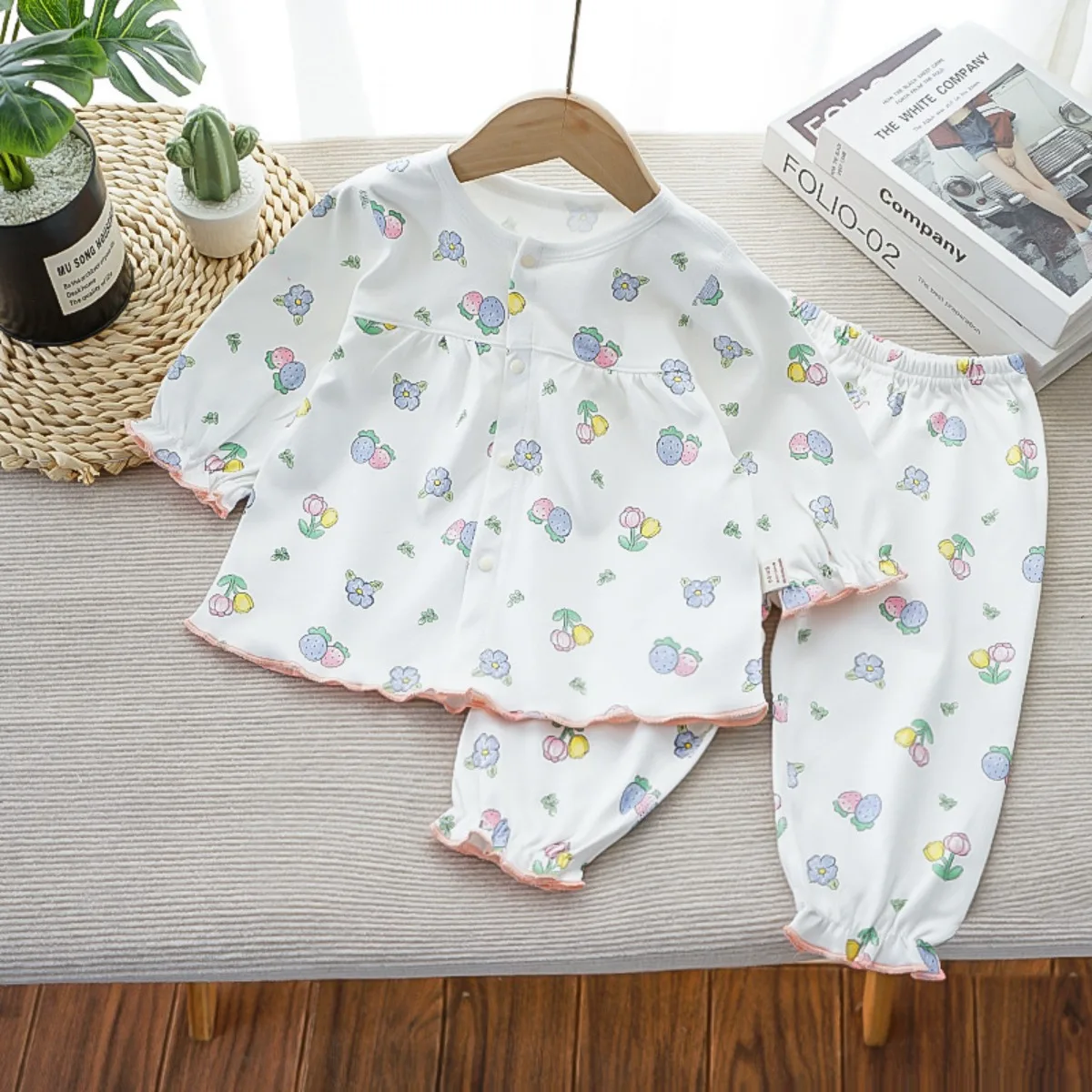 1-4Y Baby 2pcs Cute Princess Clothes Set Infant Boy Girl Spring Fall Top & Pants 2pcs Set Kid Pure Cotton Breathable Soft Outfit