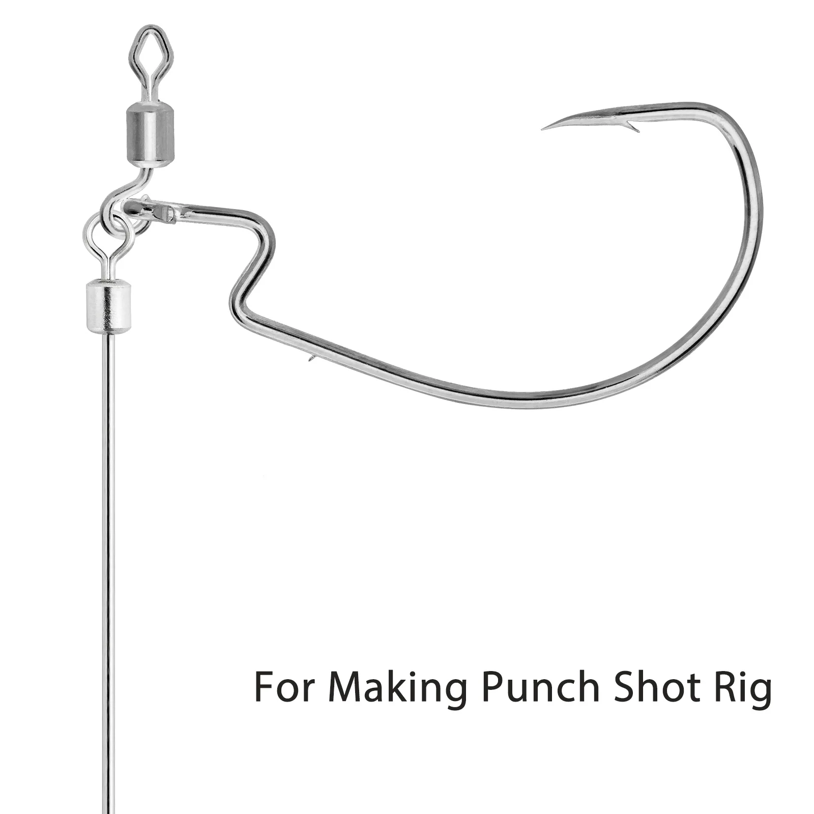 Stainless Steel Fishing Wire Shaft,Lure Making Supplies for Inline Spinner Drop Shot Rig Punch Rig Tokyo Rig Spinnerbait