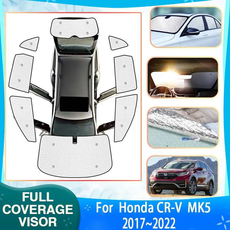 

Car Full Coverage Sunshades For Honda CR V CRV CR-V CRV MK5 2017~2022 Car Sun Visor Sunscreen Window Sunshade Cover Accessories