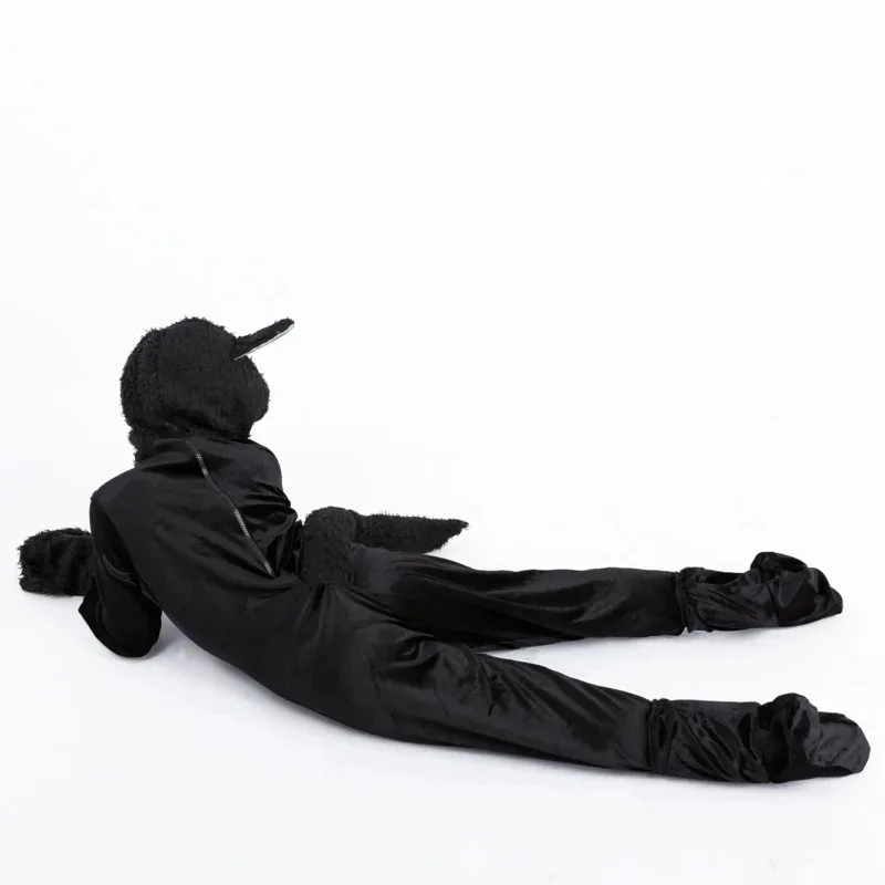 طفل أسود القط الحيوان منامة بذلة الباندا منامة طفل صبي فتاة ملابس خاصة ملابس نوم زي هالوين فستان بتصميم حالم