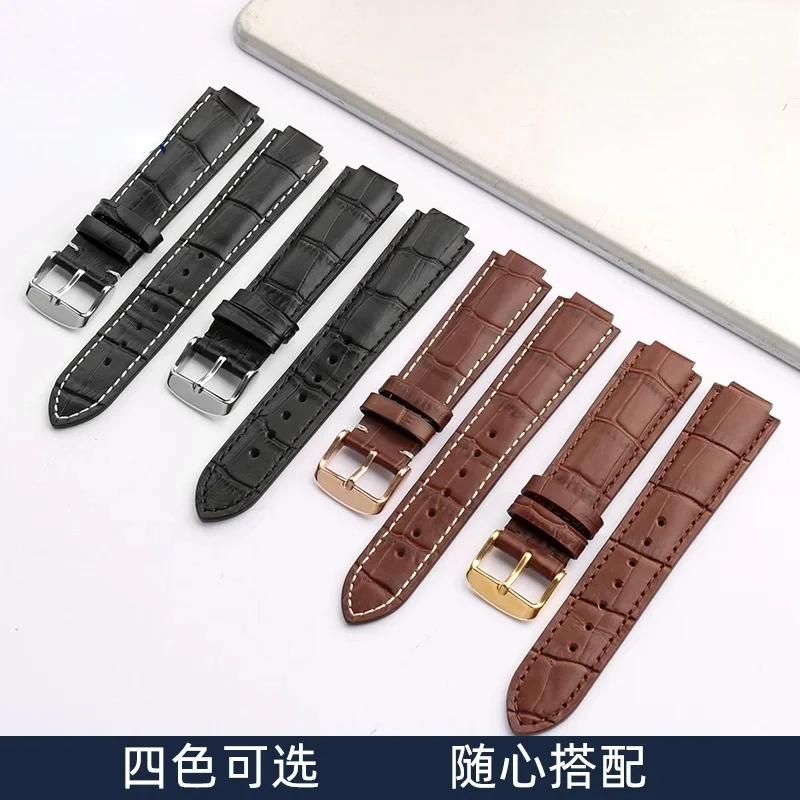 Genuine Leather Watch Strap for Cartier Watch Band Blue Balloon Cartier Raised Mouth Men\'s Women\'s Belt Accessories 33mm 42mm