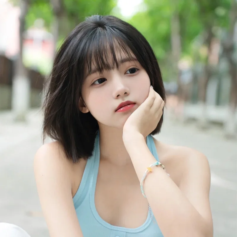 

Women's short , new style bob, head cover, realistic imitation of human hair, full wig