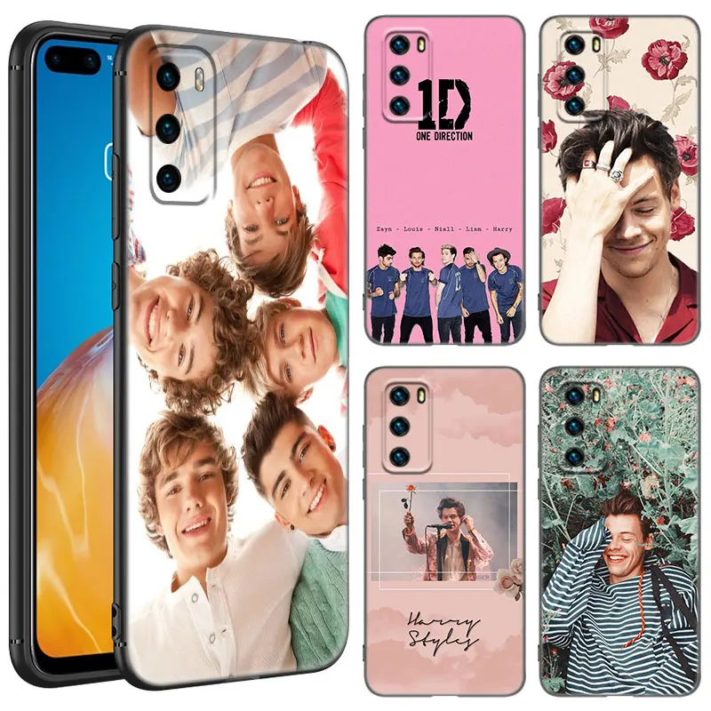 Singer H-HaRRy S-Styles Black Phone Case For Huawei P10 P20 P30 P40 Lite P50 P60 Art P50E P Smart Z 2018 2020 2021 Pro 2019