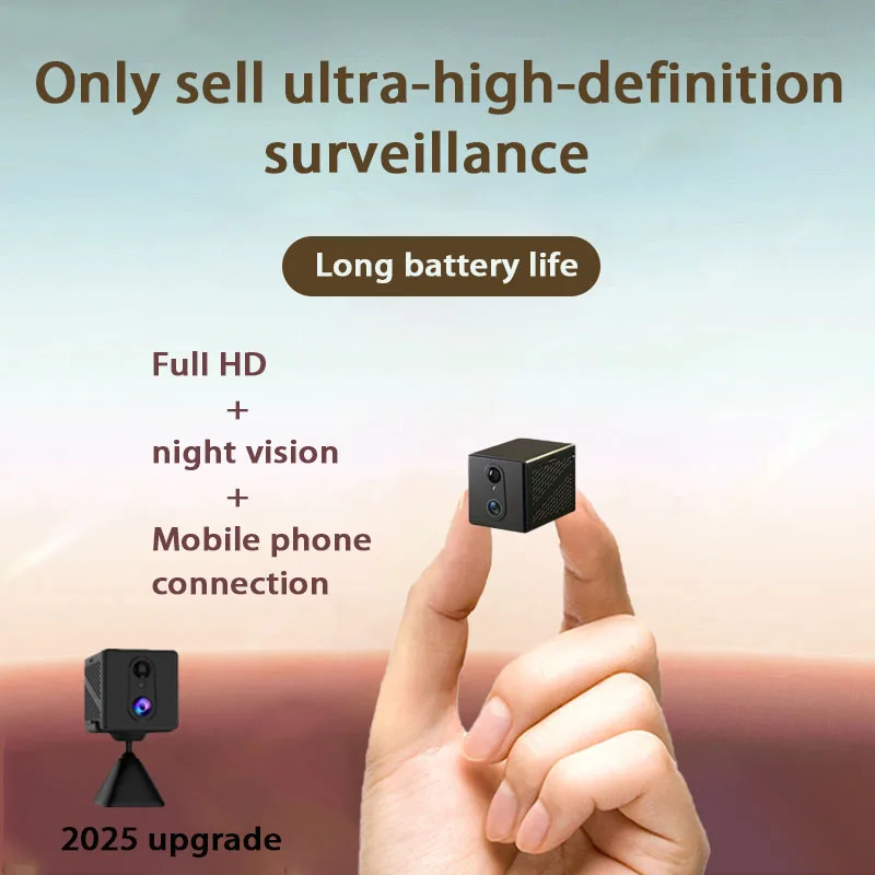 كاميرا رؤية ليلية صغيرة لاسلكية عالية الوضوح مناسبة للمنزل، مراقبة الحيوانات الأليفة والمركبات، الاستخدام المنزلي، واي فاي متصلة بالهاتف المحمول للعرض عن بعد، كاميرا صغيرة محمولة لتسجيل الصوت والفيديو، كاميرا مراقبة محمولة للحيوانات الأليفة في الأماكن المغلقة والخارجية، كشف عن الرسوم المتحركة، كاميرا صغيرة مع كشف عن الرؤية الداخلي والمتنقلة #3