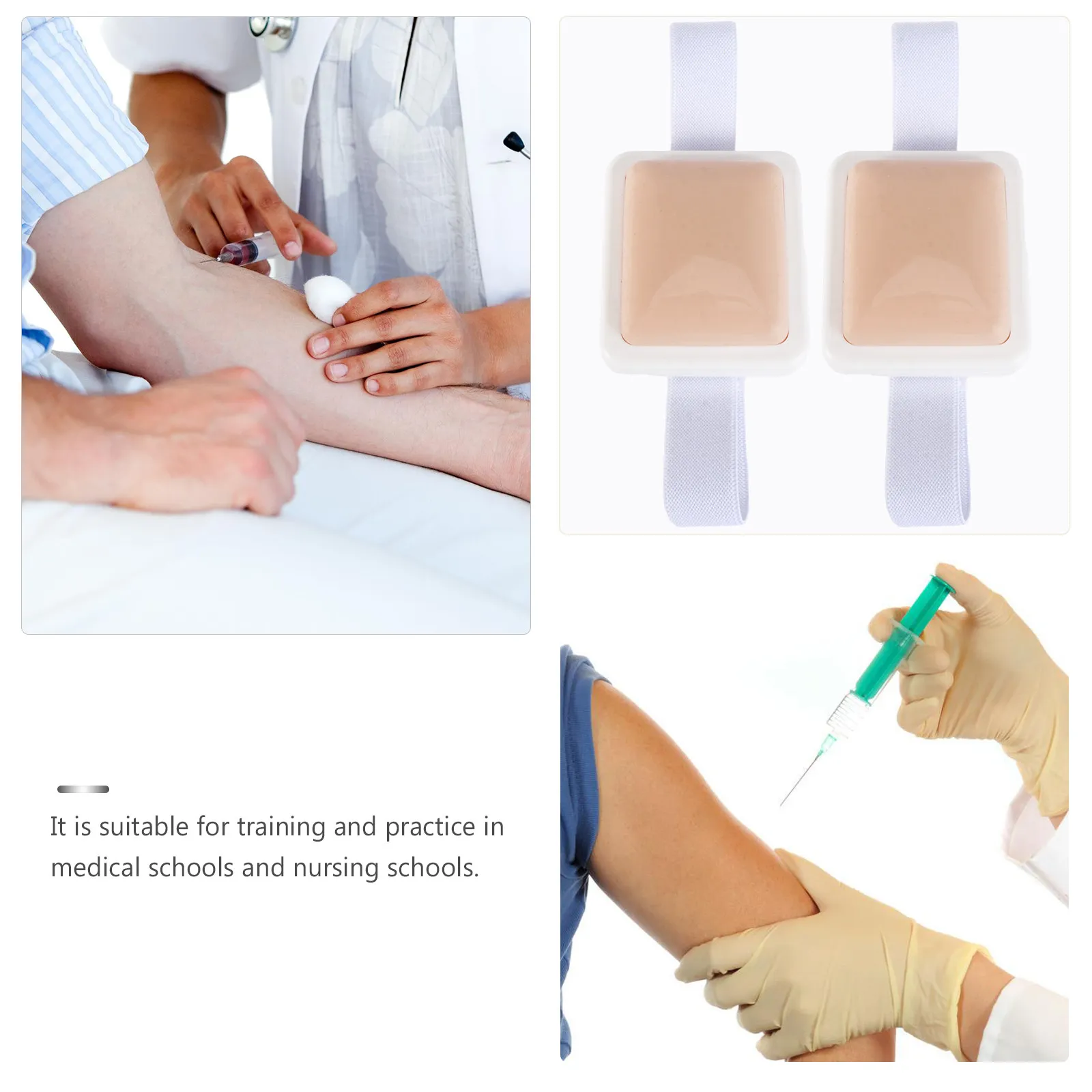 2pcs Injection Training Pad Nurse Accessories Intramuscular Sponge Students Teaching Practice Tool Mat