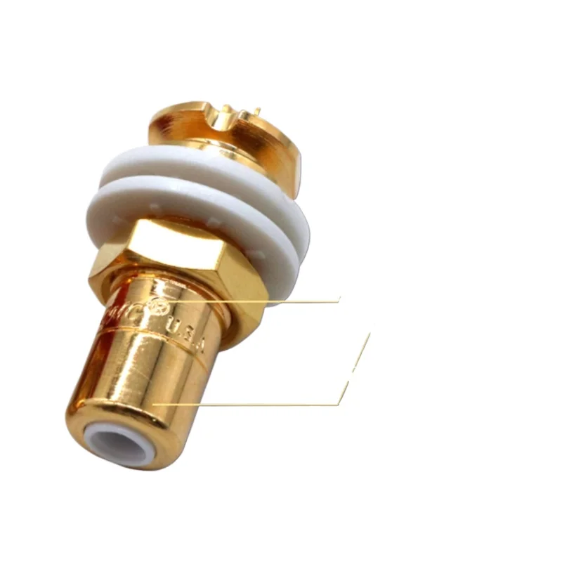 American CMC 816u oxygen-free copper plated 24K gold RCA socket (one price) CMC816 lotus socket