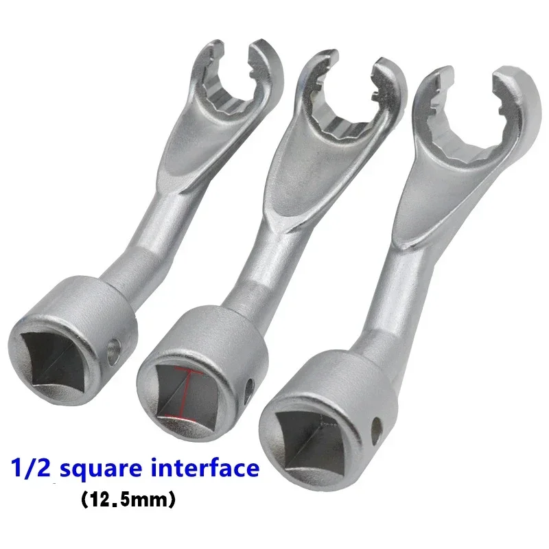 Imagem -02 - Krachtige 12.5 mm Chave de Tubo de Combustível de Extremidade Aberta 14 mm 17 mm 19 mm Chave de Extremidade Aberta de Soquete de Junta de Tubo de Combustível