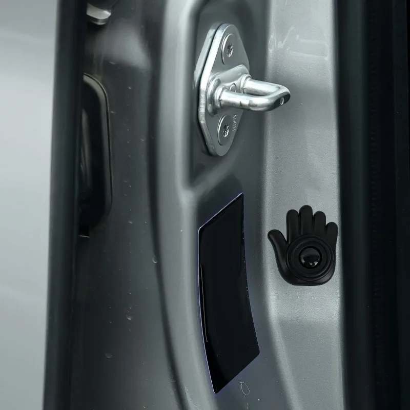 Protector anticolisión para puerta de coche, alfombrillas antiarañazos, almohadillas creativas de silicona con forma de palma, protector de borde de puerta adhesivo grueso