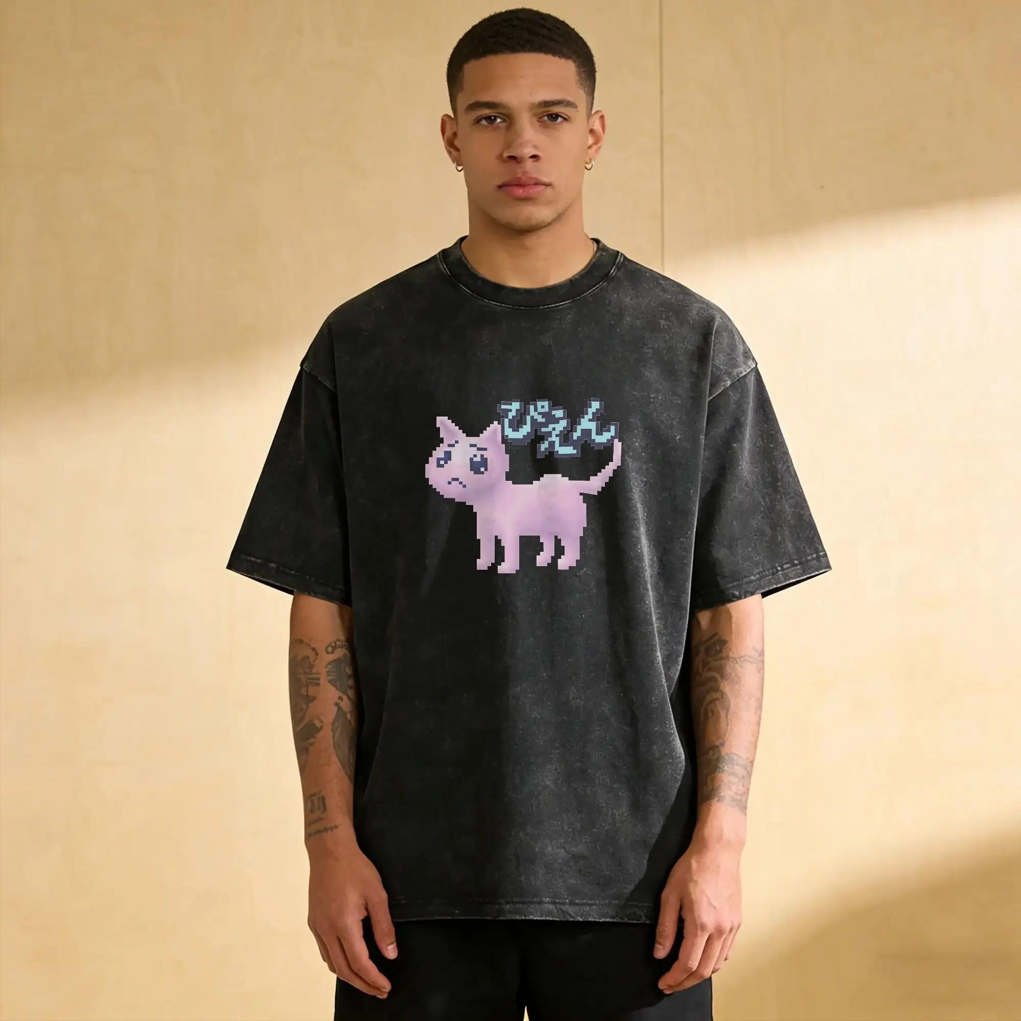 Ame-Chan Needy Streamer Overload T-Shirts Men  Novelty Pure Cotton Tees Round Collar Short Sleeve T Shirts Birthday Gift Clothes