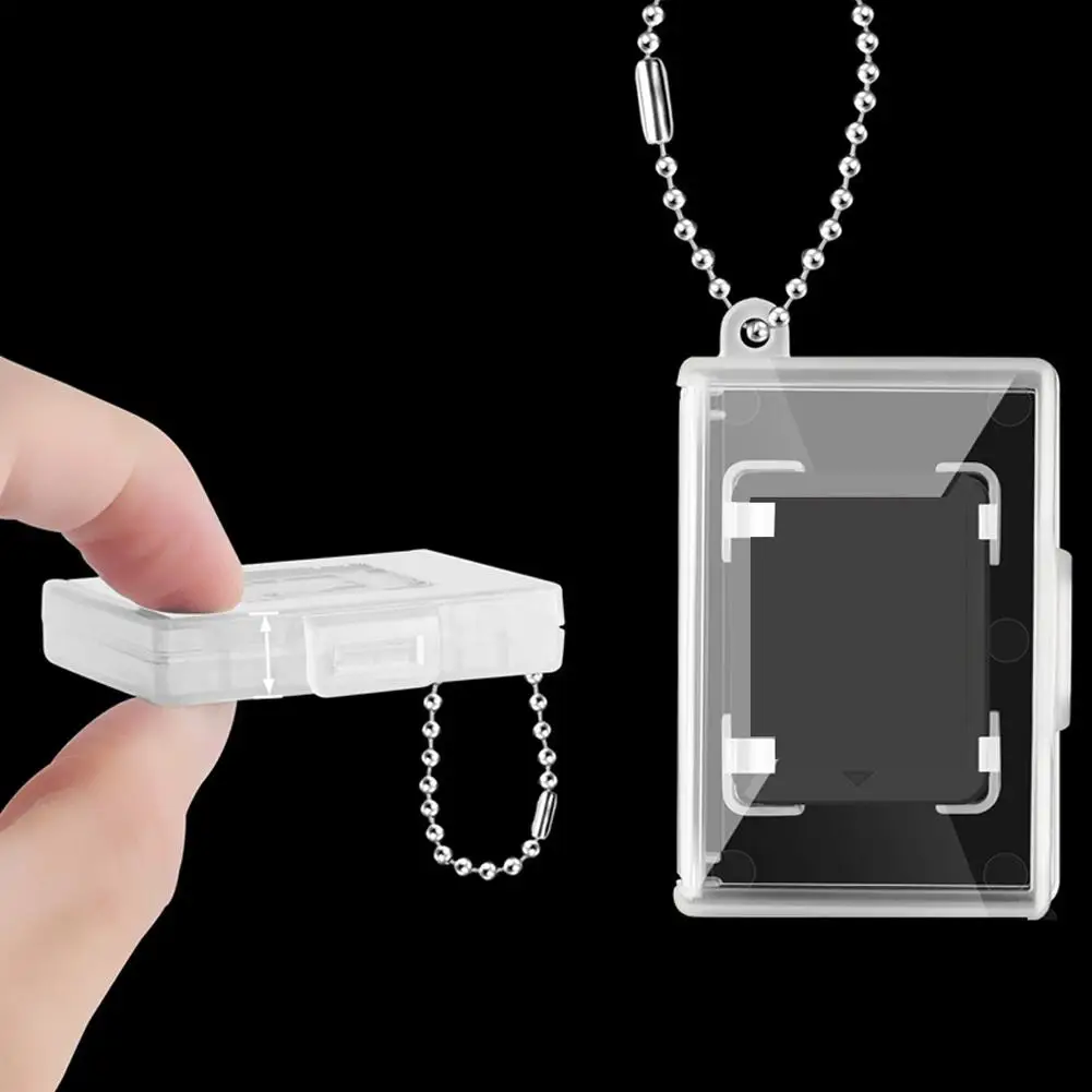 ل Switch2 حافظة بطاقات الألعاب الشفافة الصغيرة مع سلسلة المفاتيح مكافحة خسر بطاقات الألعاب صندوق تخزين ل التبديل لايت بطاقة الألعاب TF بطاقة الذاكرة