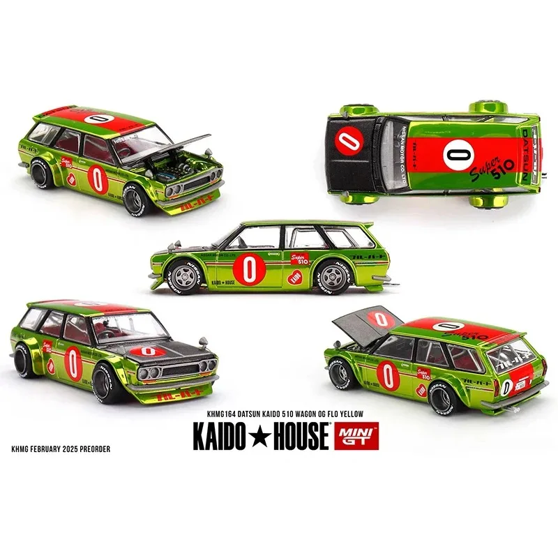 โมเดลรถเหล็กหล่อ Kaido House 1:64  Skyline GTR R33 R34 NSX Evasive V2 Datsun 510 Honda CIVIC EF ของเล่นจิ๋ว MINIGT