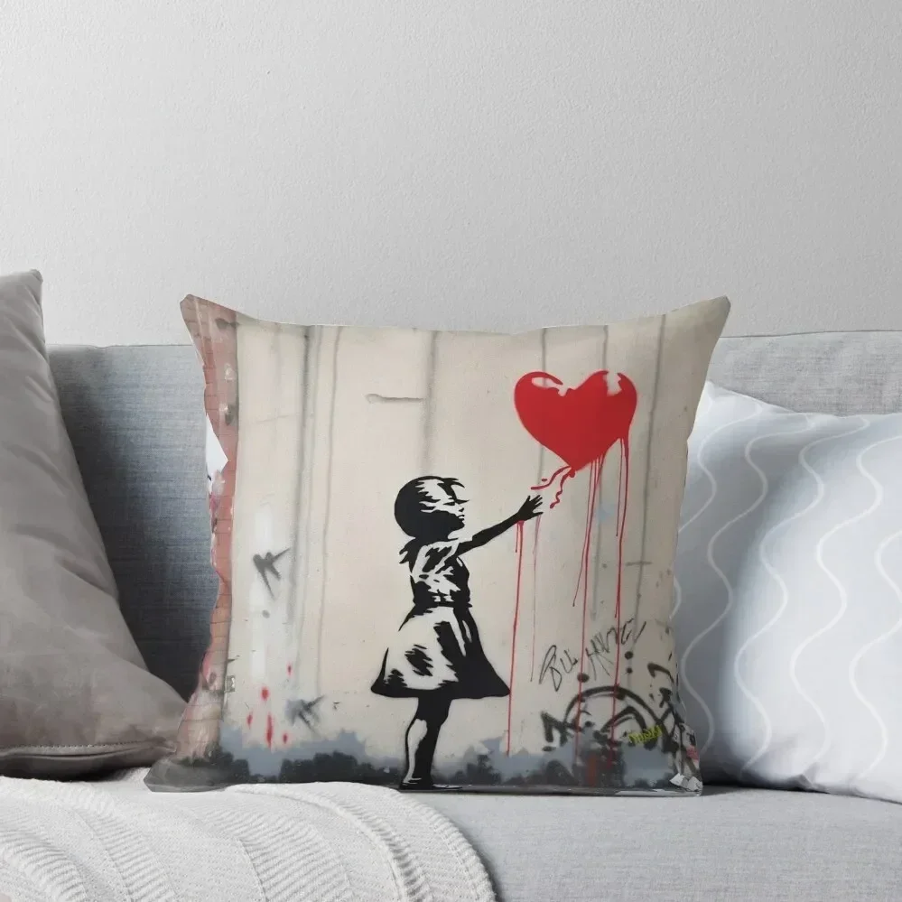 

bansky street little girl Throw Pillow Custom Cushion Photo Luxury Pillow Cover covers for pillows ornamental pillows pillow