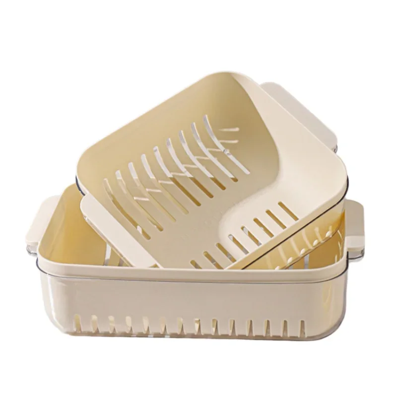 

*Double drain basket vegetable basin kitchen household filter basket vegetable fruit basin fruit basket