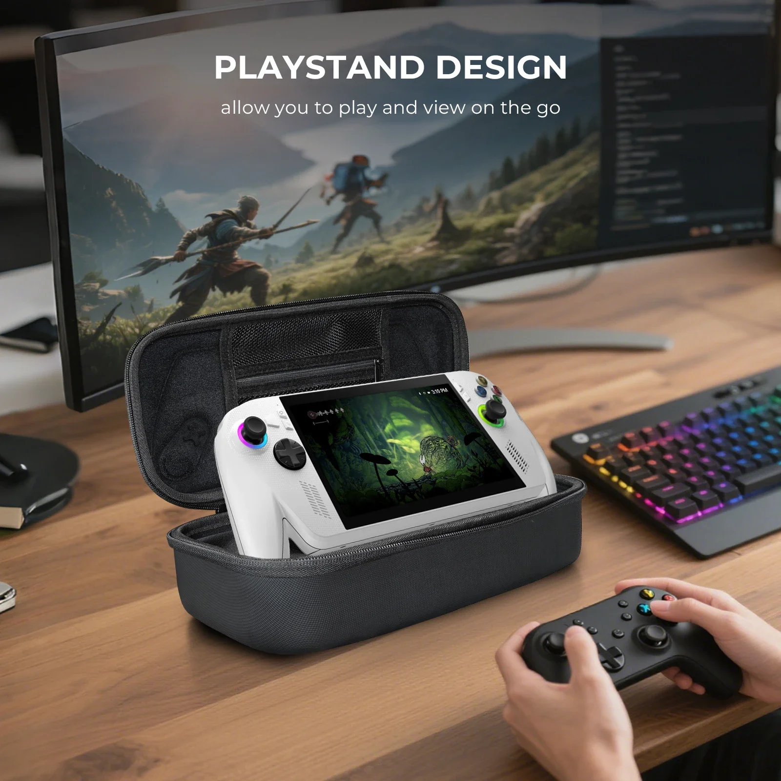 Hard Shell Carrying Case Anti-Drop Protective Bag Portable Storage Bags For ROG XBOX Ally/ROG XBOX Ally X Game Console&Accessory