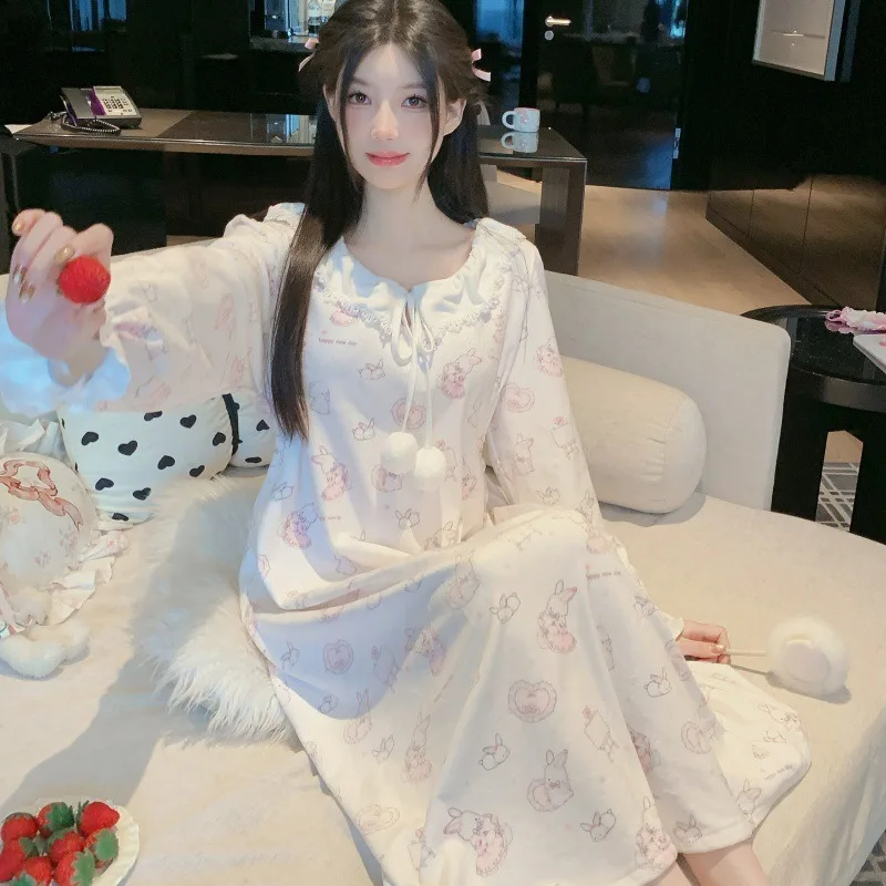 New Autumn Winter Women’s Cartoon Style Island Velvet Pajama Set Thickened Double Sided Warm Loungewear Cozy Comfortable XL Size