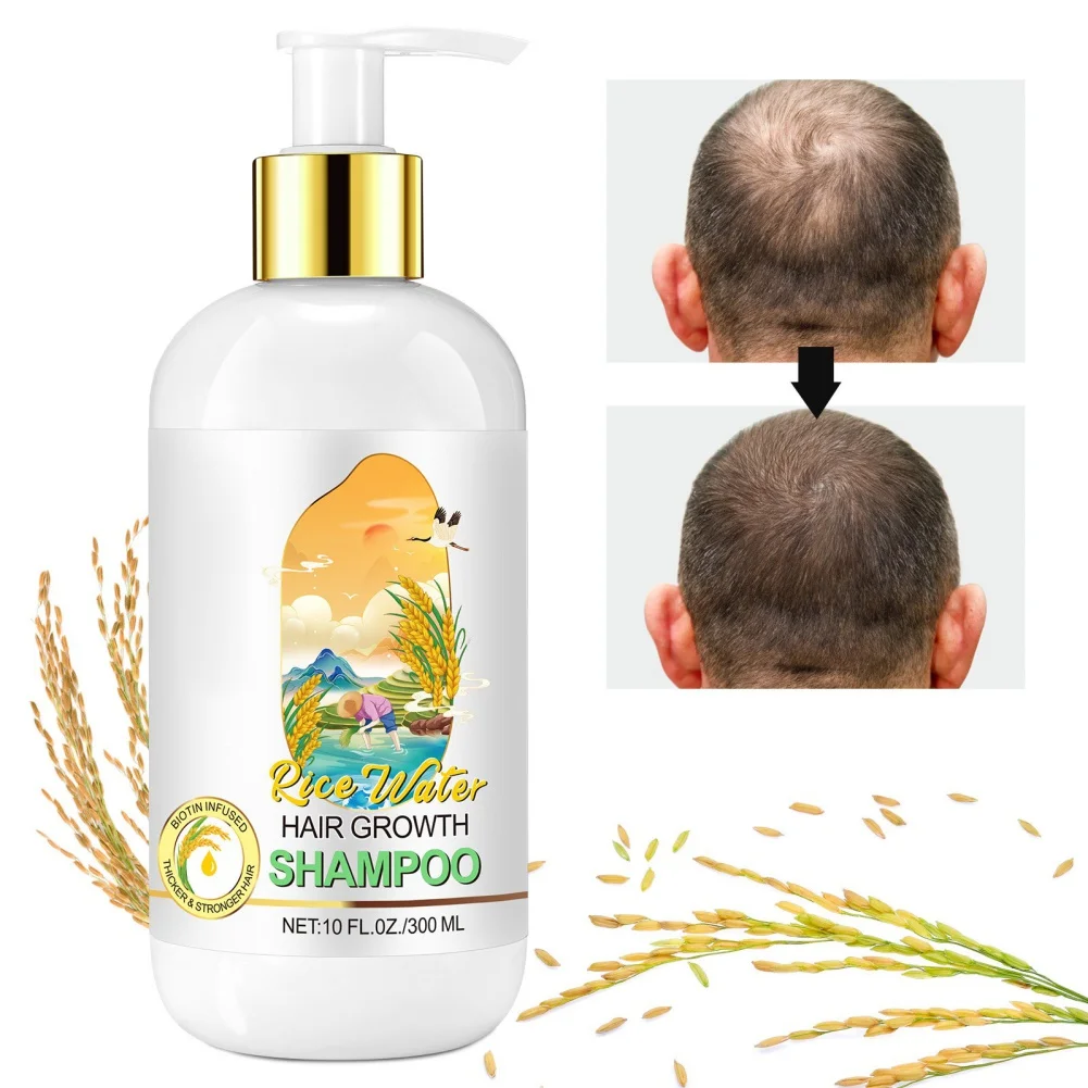 Hair Growth Shampoo and Conditioner For Thinning Hair and Hair Loss Rice Water for Hair Growth with Rosemary Repair Split Ends