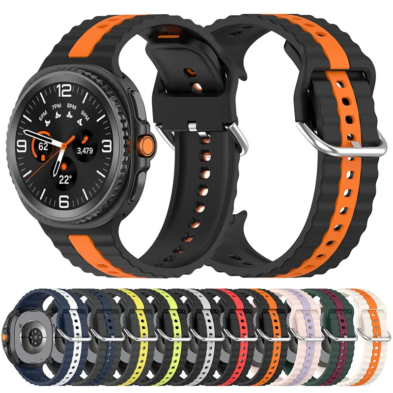 

Спортивный силиконовый ремешок для Samsung Galaxy Watch 8 Classic Ultra 2, быстродышащий браслет для Galaxy Watch 8, 44 мм, аксессуары