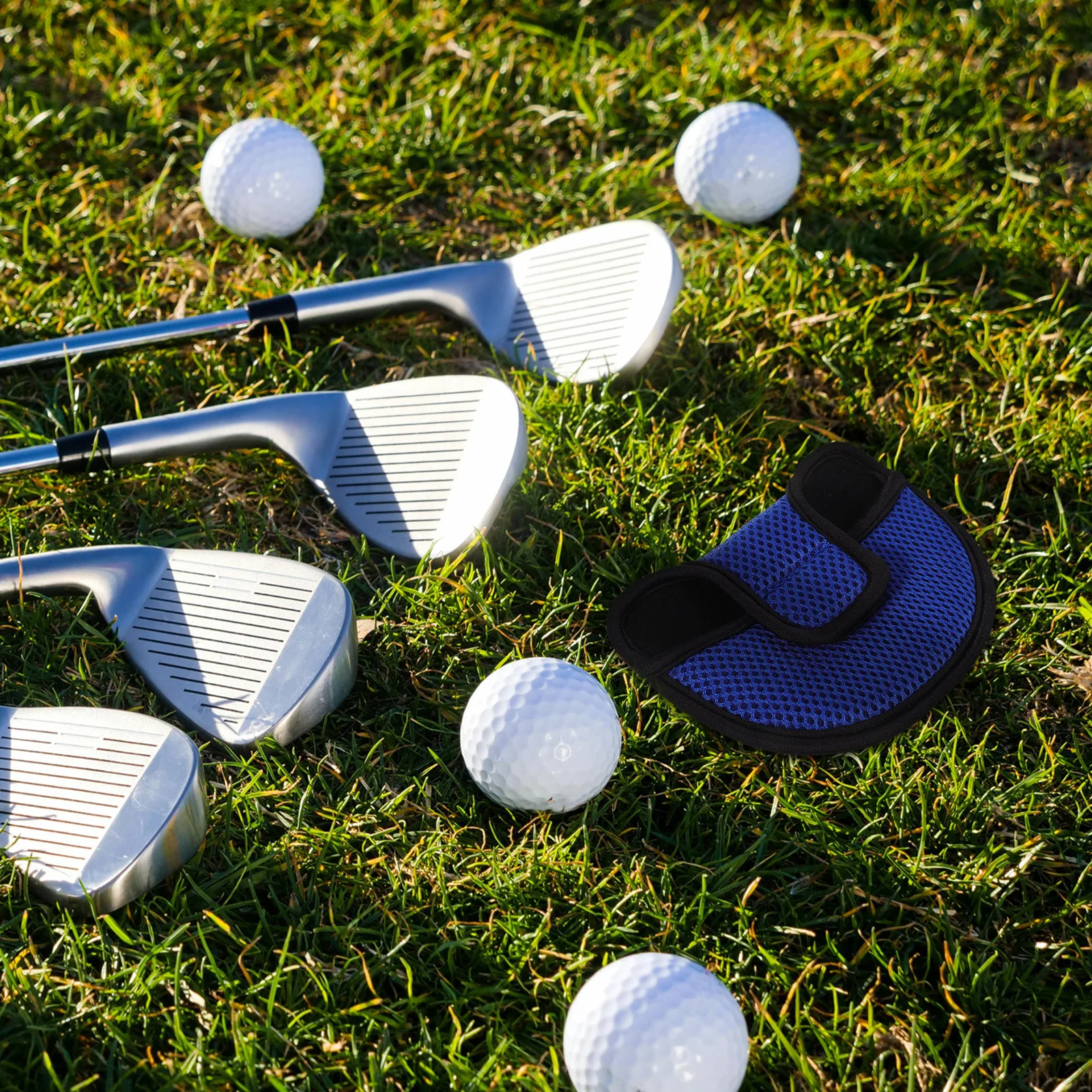 

Nylon Mesh Golf Putter Cover Semi-Circular Design Protective Mallet Headcover for Driver Irons Weather Resistant Equipment