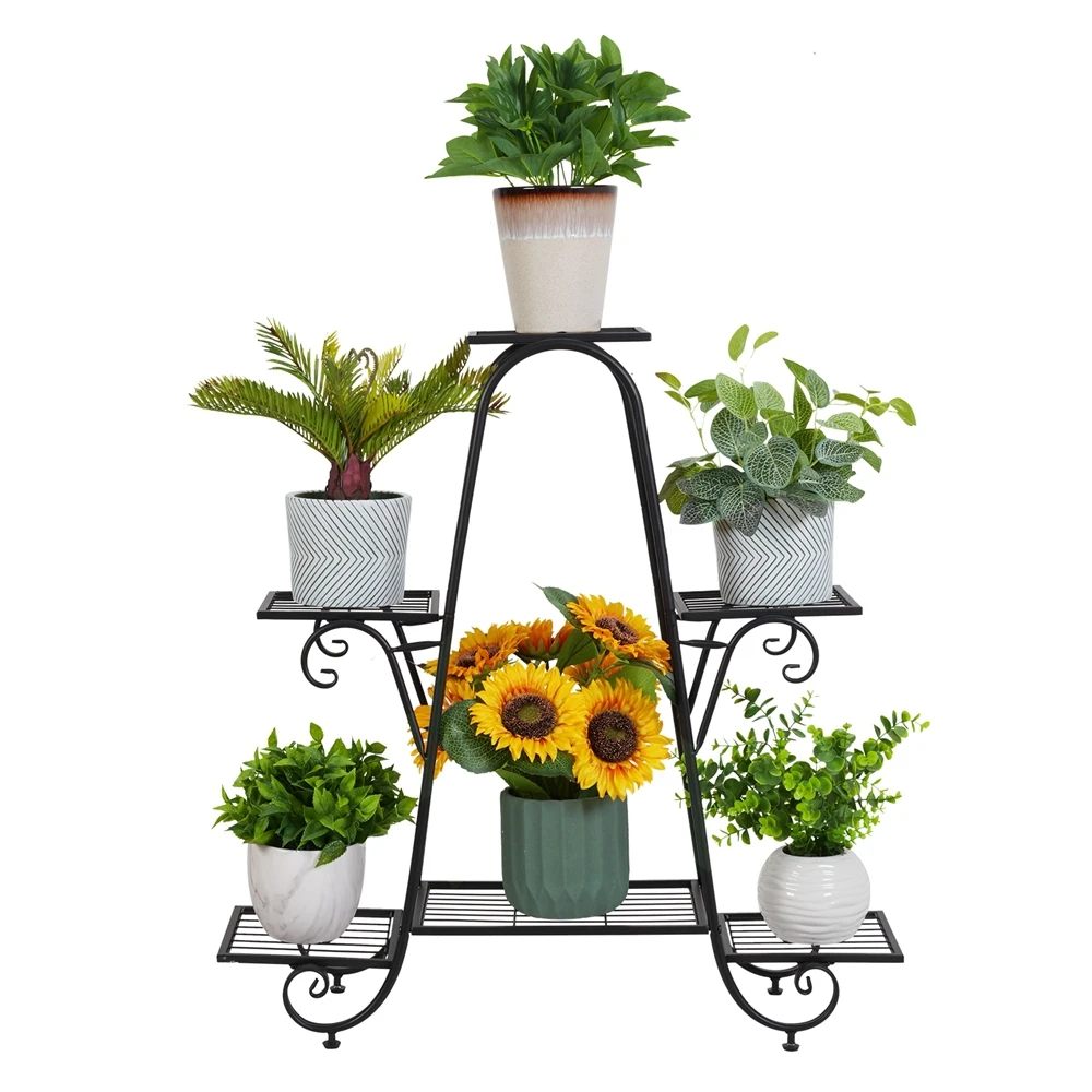 

Plant Stand Multi-layer: 6 Tiers Metal Plant Stand Planter Holder Garden Pot Rack for Displaying Home Balcony Patio Plants Decor