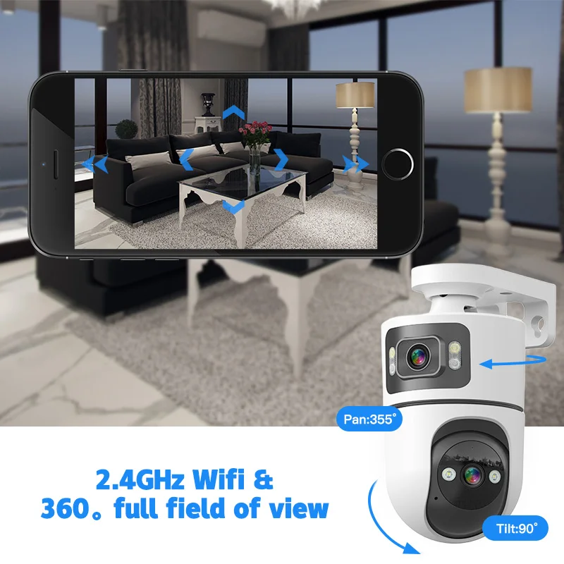 SZSINOCAM WiFi Pan-Tilt Outdoor Wireless IP Camera HD Video Surveillance Camera with Wired Version 24-Hour Standby