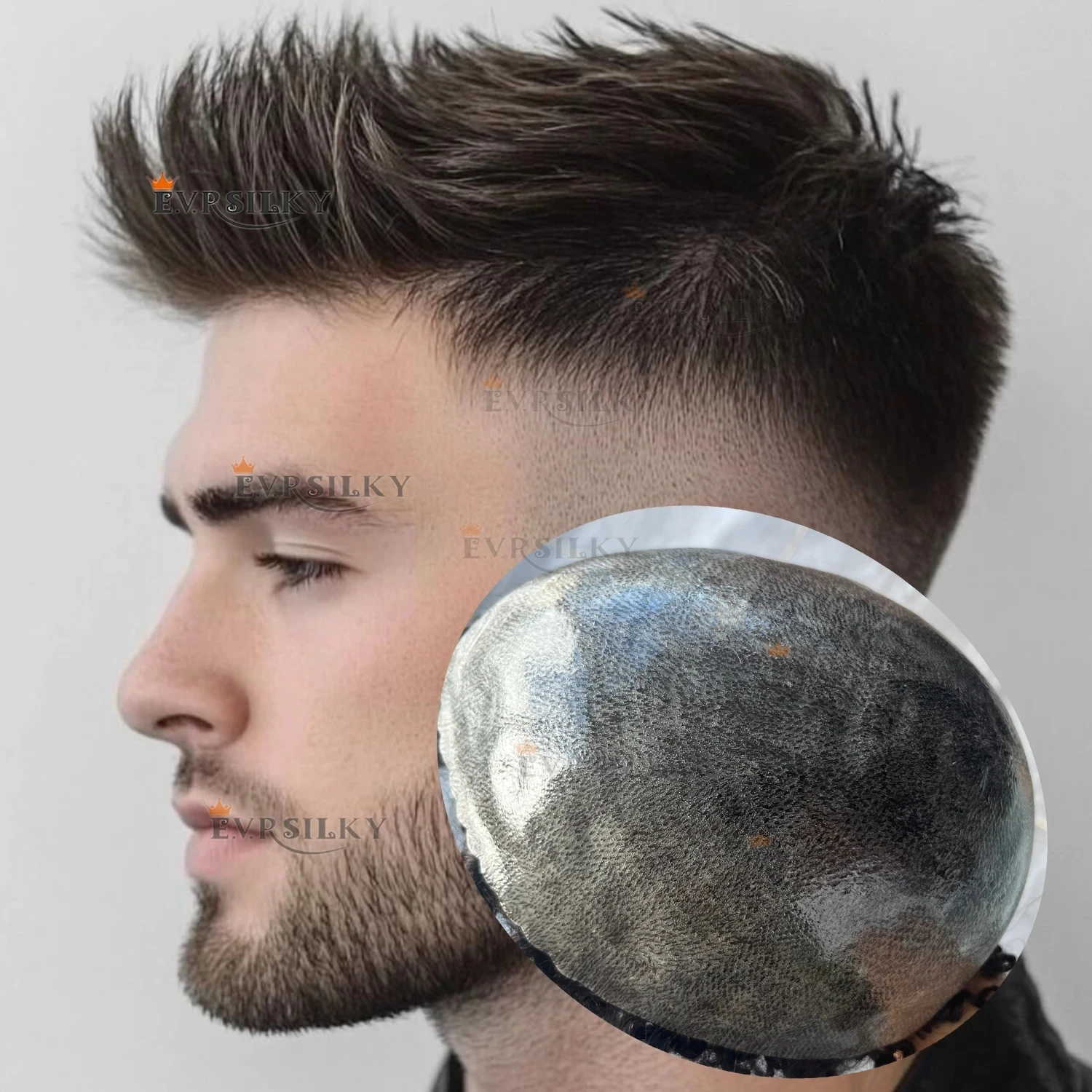 

Супернатуральная линия роста волос # Мужской парик-накладка из натуральных волос, темно-коричневый, 4 штуки, незаметный, прочный, полностью из полиуретана, оттенки 1B40, 1B50, 1B80, для маскировки седины