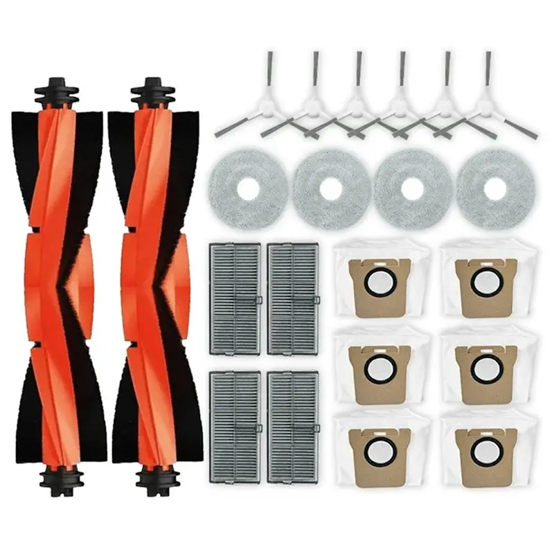 LLCS-For Mijia M30S D103CN Accessories Consumables Main Side Brush Hepa Filter Mop Cloth Dust Bags Replacement Parts