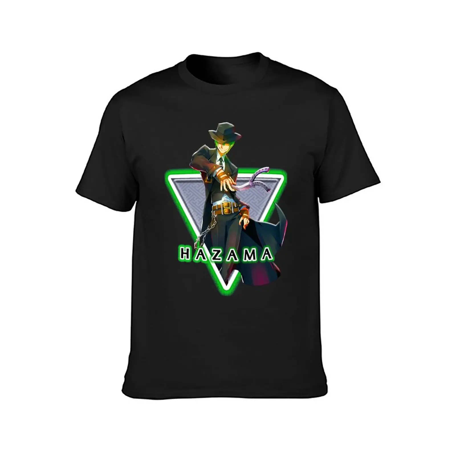 HAZAMA Active . T-Shirt blacks anime men clothes