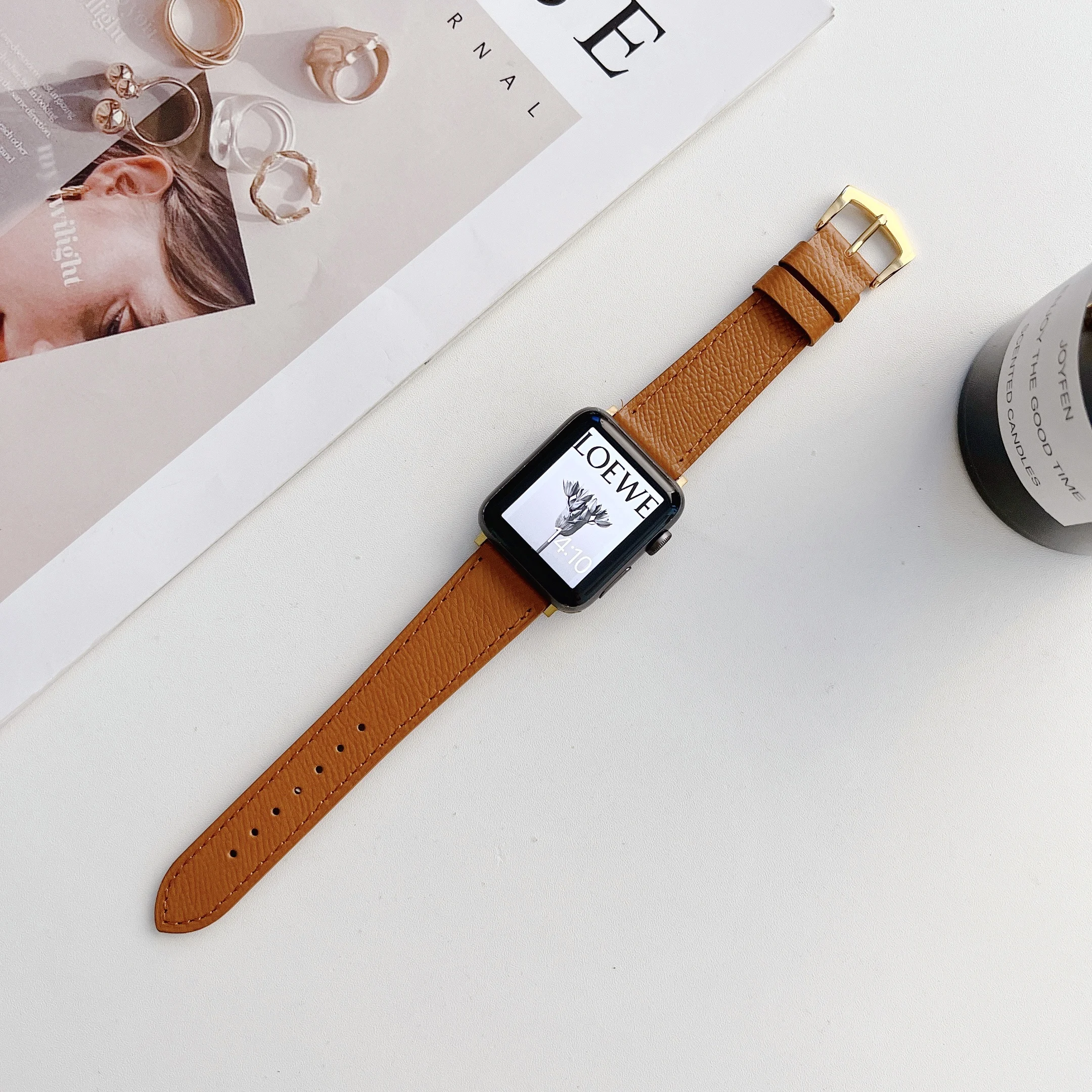 Leather Strap for Apple Watch Ultra 10 9 8 7 49mm 46mm 45mm 41mm Bracelet Wristband Serise 6 5 4 3 SE 44mm 42mm 40mm 38mm Belt