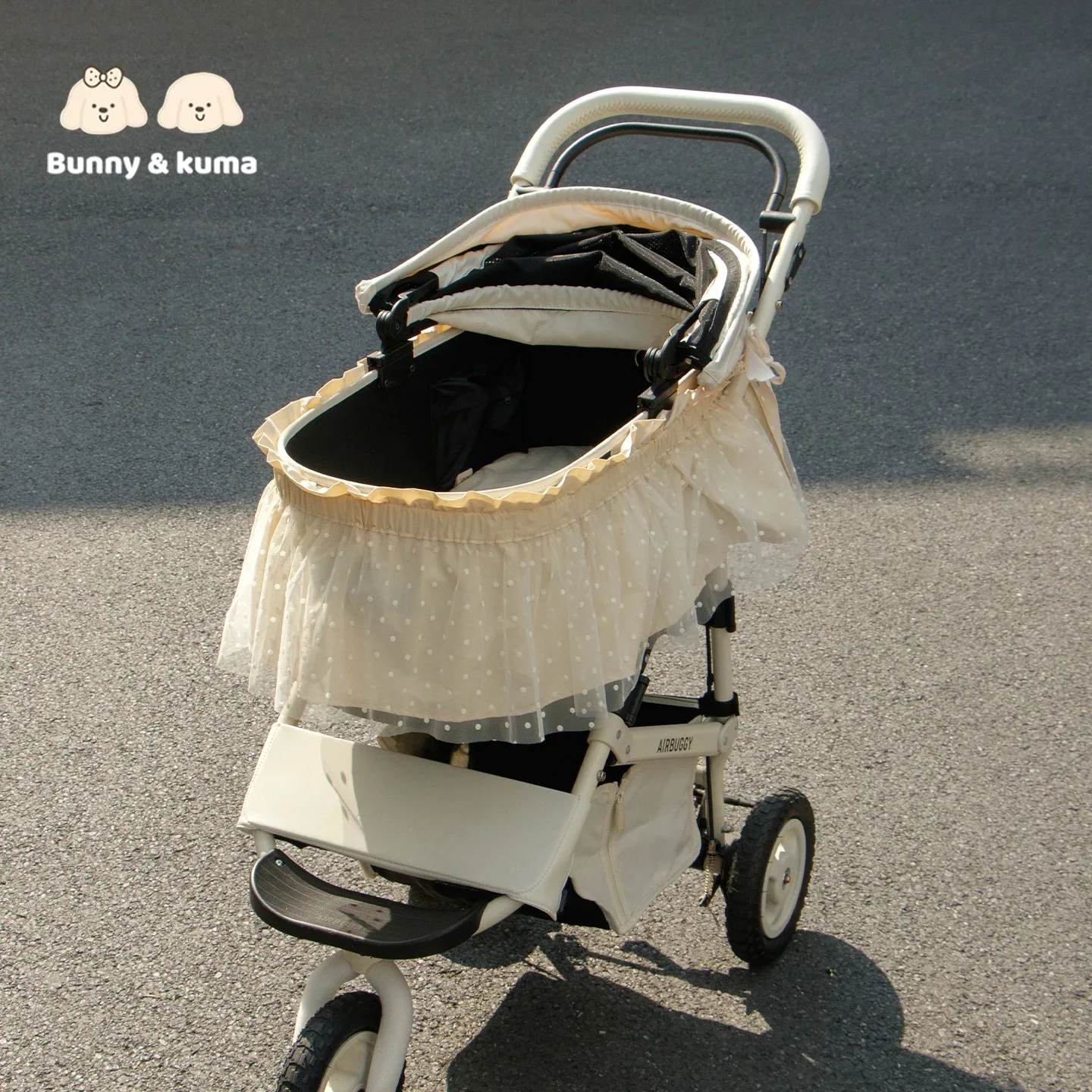 New Lace Pet Stroller Edge Cover Dog Stroller Accessories For Photographing Summer Stroller Basket Cover（Excluding Pet Stroller）