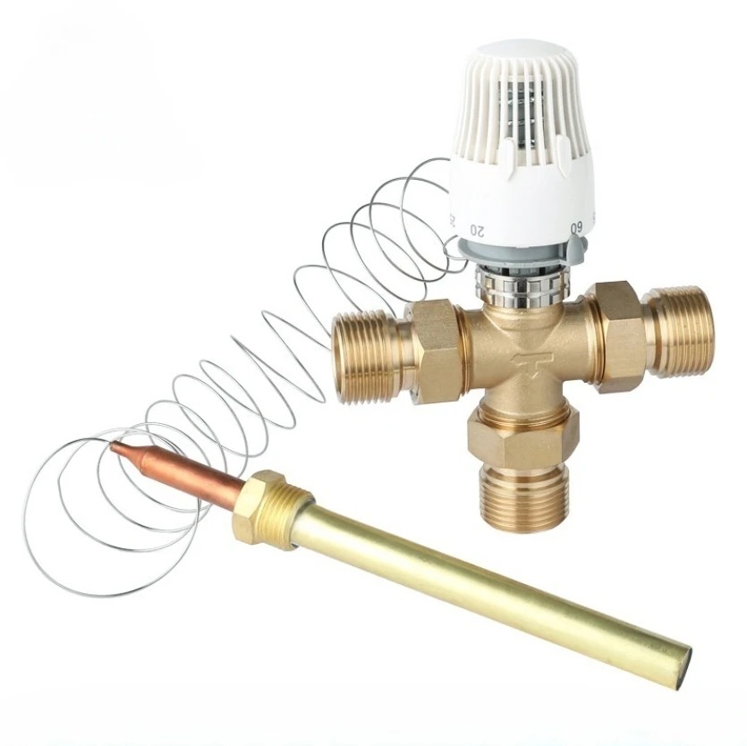 

Трехходовой тройник с внешним датчиком температуры, термостатический клапан, 1-дюймовый гидравлический переключающий клапан для подогрева пола