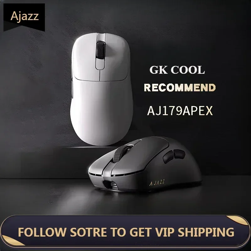 

Ajazz Aj179APEX Wireless Mouse Tri-mode Bluetooth Mouse Lightweight PAW3950 Sensor E-sports Gaming Mouse PC Laptops Accessories