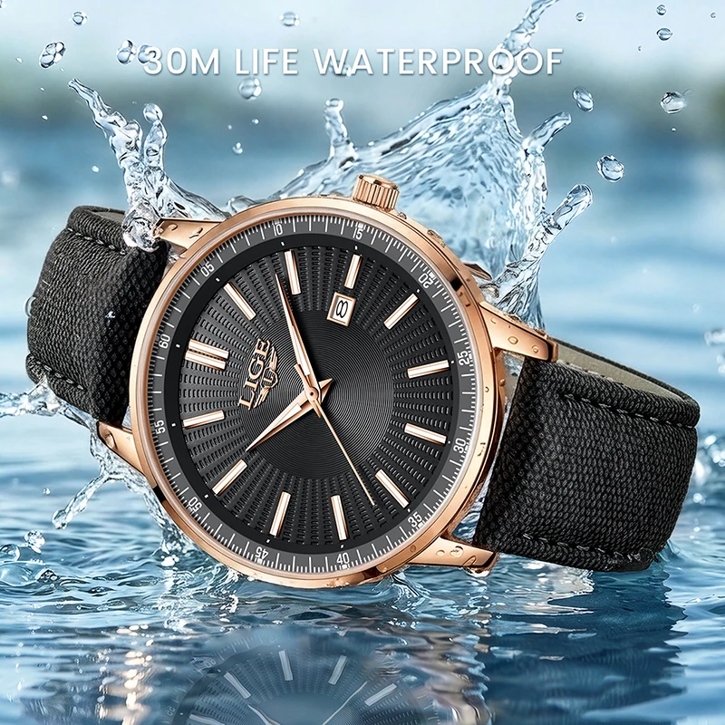 LIGE New Creative Cowboy Leather Watch For Men Fashion Military Waterproof Luminous Watch Men Outdoor Sports Quartz Mens Watches