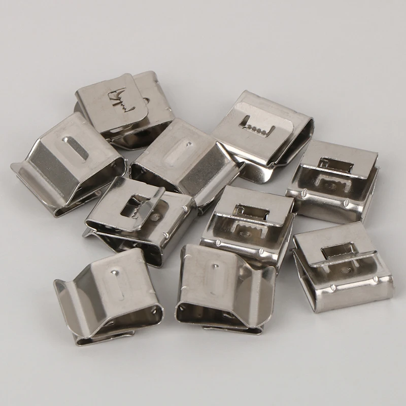 10PCS Solar Panel Cable Clips Stainless Steel PV Wire Clip Locking Clamps For 4 Square 2-Wire Cable Wiring Accessories..*