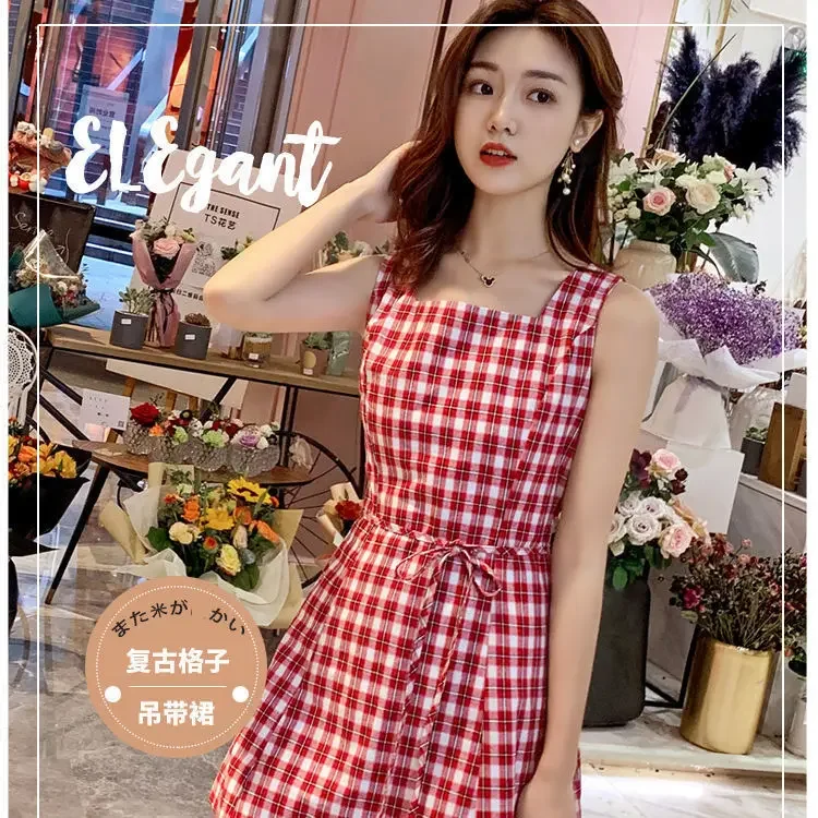 Women Dresses Women's Summer Suspender Dress Sleeveless A- Line Skirt Vestido De Mujer Femme Robe