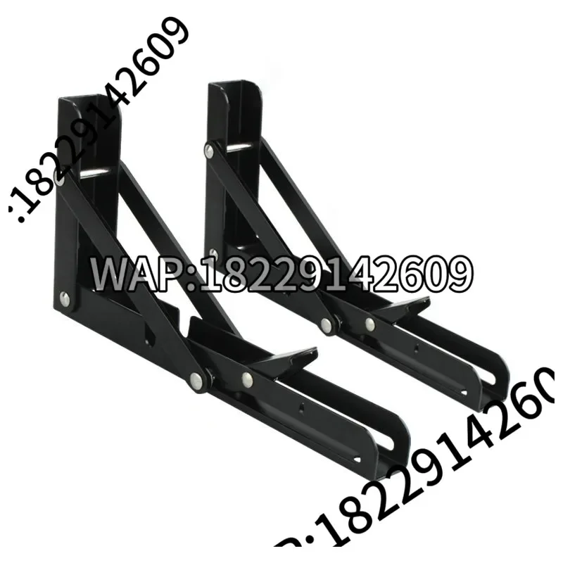 2PCS 6-20 Inch Adjustable Wall Mounted Triangle Folding Angle Bracket Bench Table Shelf Bracket Furniture Heavy Support