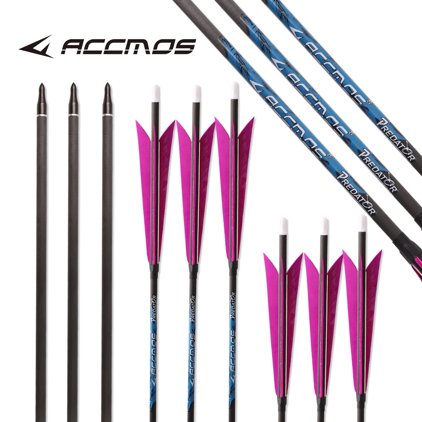 أسهم كربون نقي من ريش تركيا الحاد منتهية العمود الفقري 200/250/300/350/400/500/600/700/800، ID6.2mm، صيد الرماية الميدانية