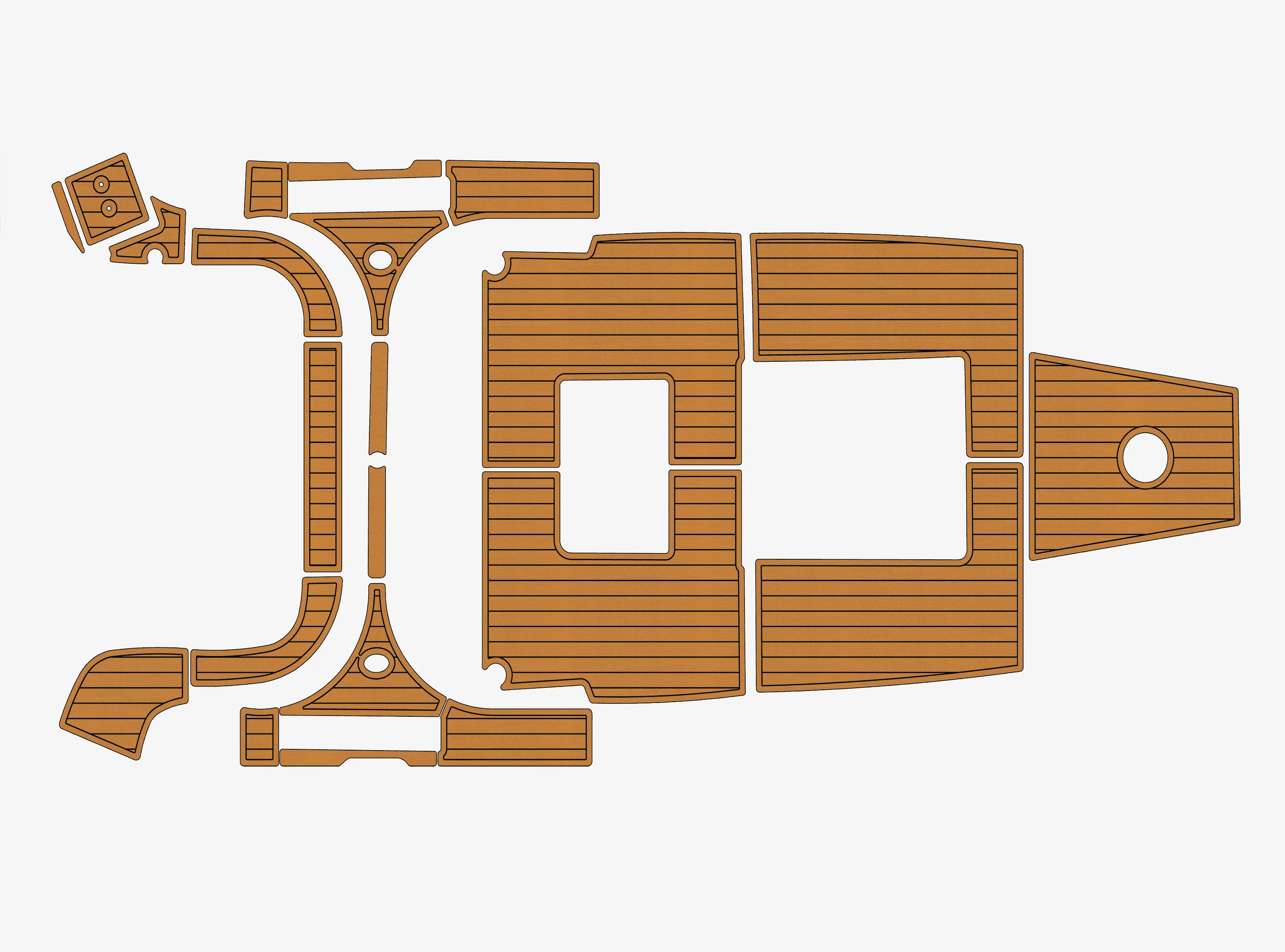 

Противоскользящее самоклеящееся покрытие из ЭВА под тик 6 мм для палубы лодки, яхты, кокпита RIB 750, прочный морской пол