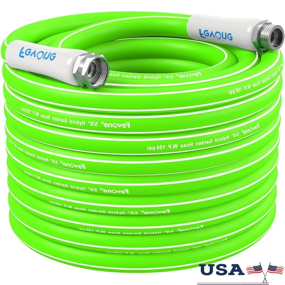 

75-футовый садовый шланг, сверхмощный, устойчивый к ударам водяной шланг, 5/8 внутренний диаметр, 600 фунтов на квадратный дюйм, не протеиваемый, прочный гибридный полимер, безопасный для питьевой воды