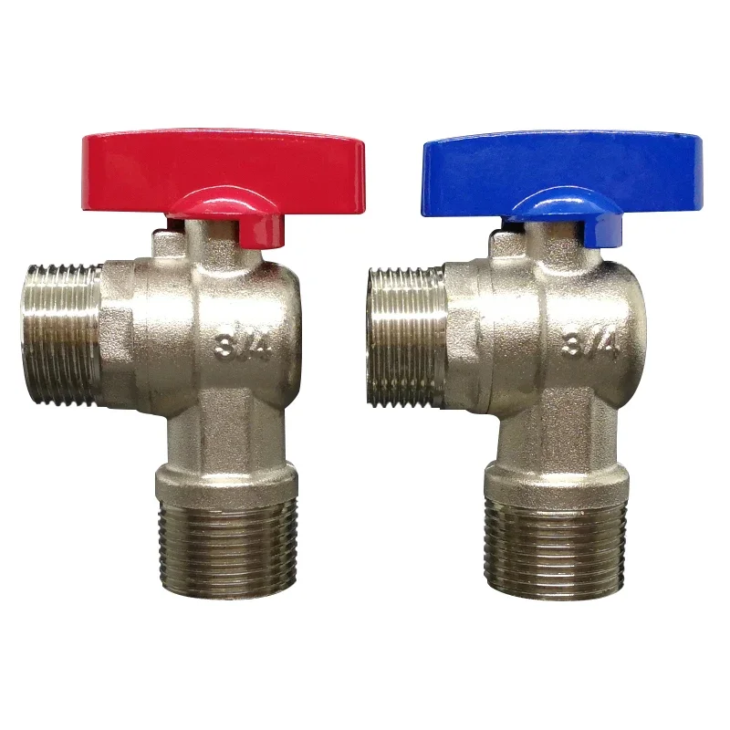Ball Core Triangle Valve Copper Plating Large Flow Switch Hot and Cold Water Gas Copper Ball Valve 1/2
