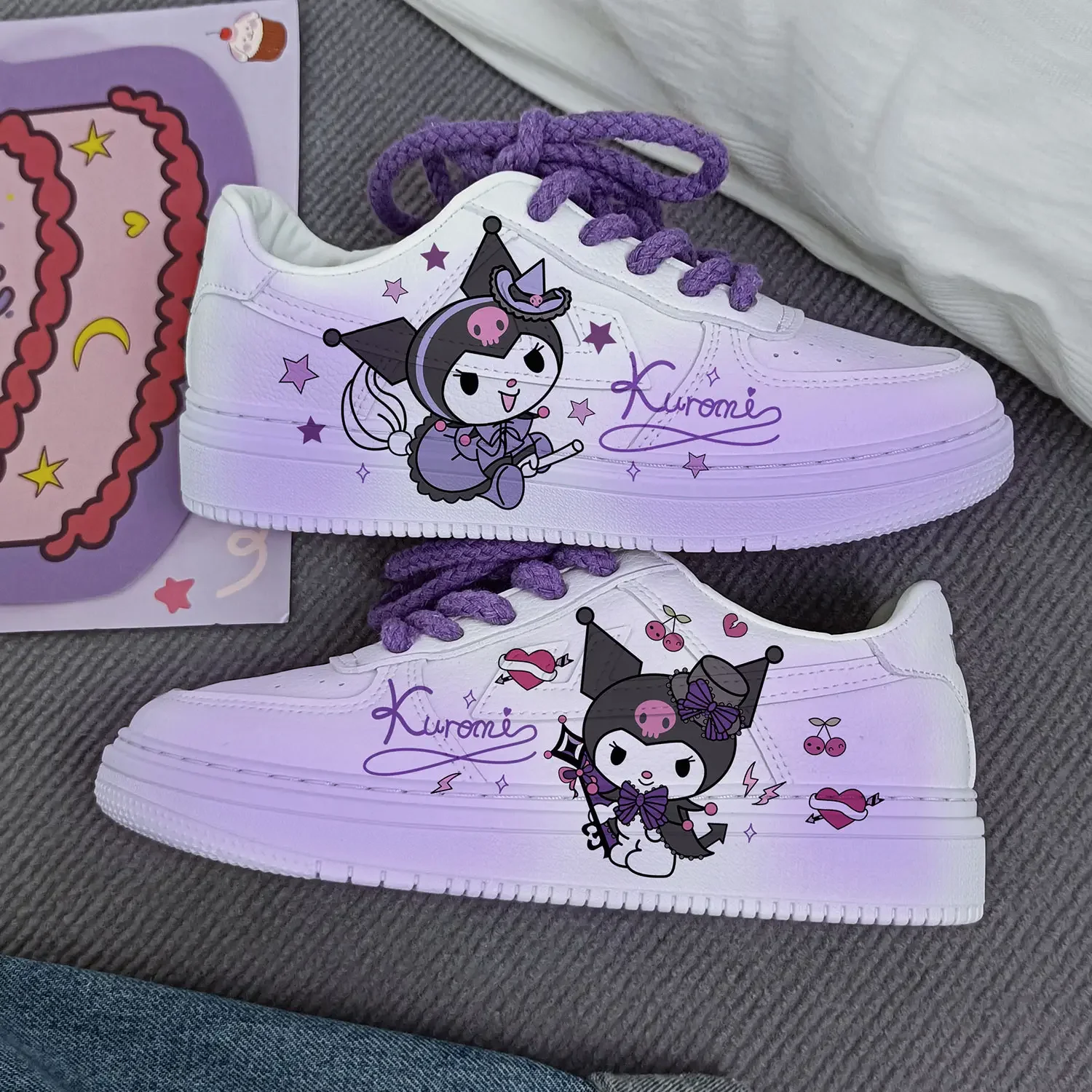 New cartoon Kuromi princess cute Casual shoes scarpe sportive morbide per il regalo della fidanzata taglia EU 35-44