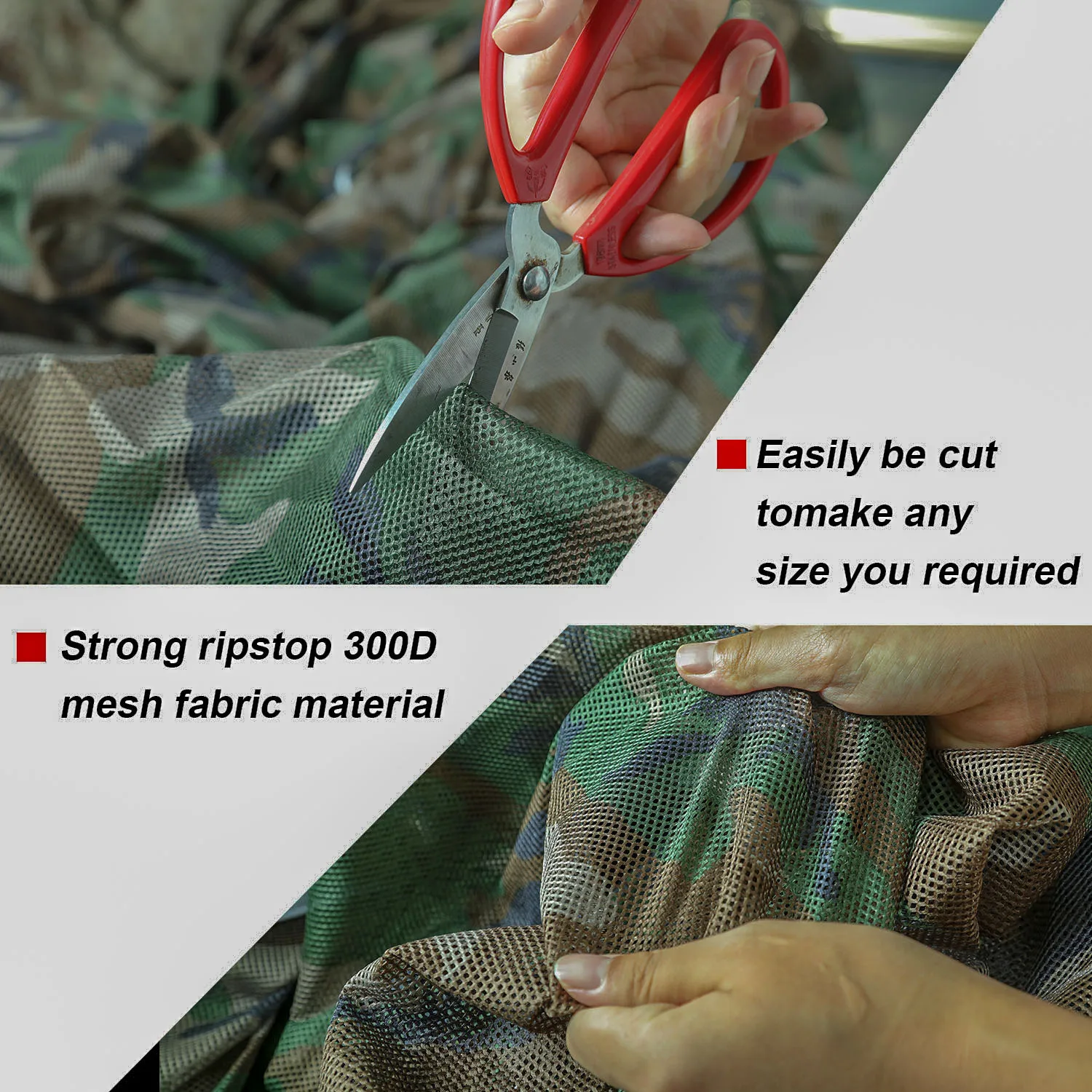 Camouflage Mesh Cloth, Shade Net, Camo-Net, Home Garden, Decoration Fence, Outdoor Shade, Awning Cover, 1.5m Wide, 300D