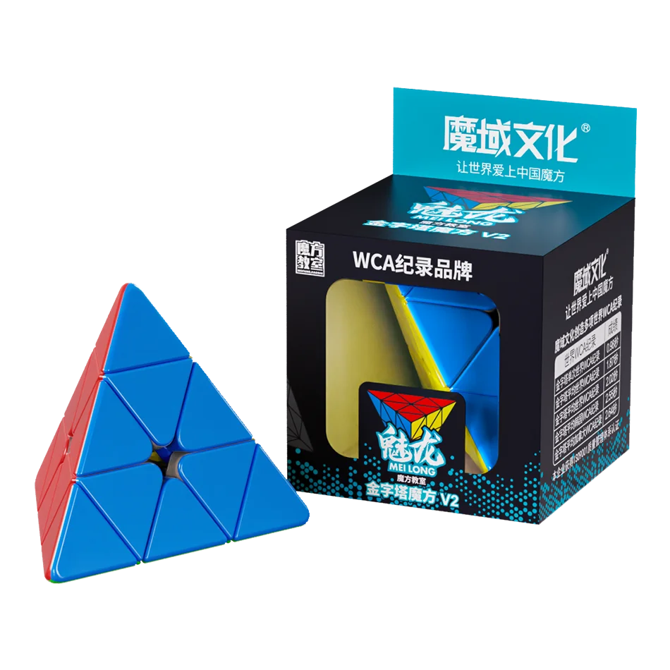 MoYu MeiLong-Cube Magique Pyraminx V2, Autocollants, Puzzle, Cadeau, Macaron, 3x3x3