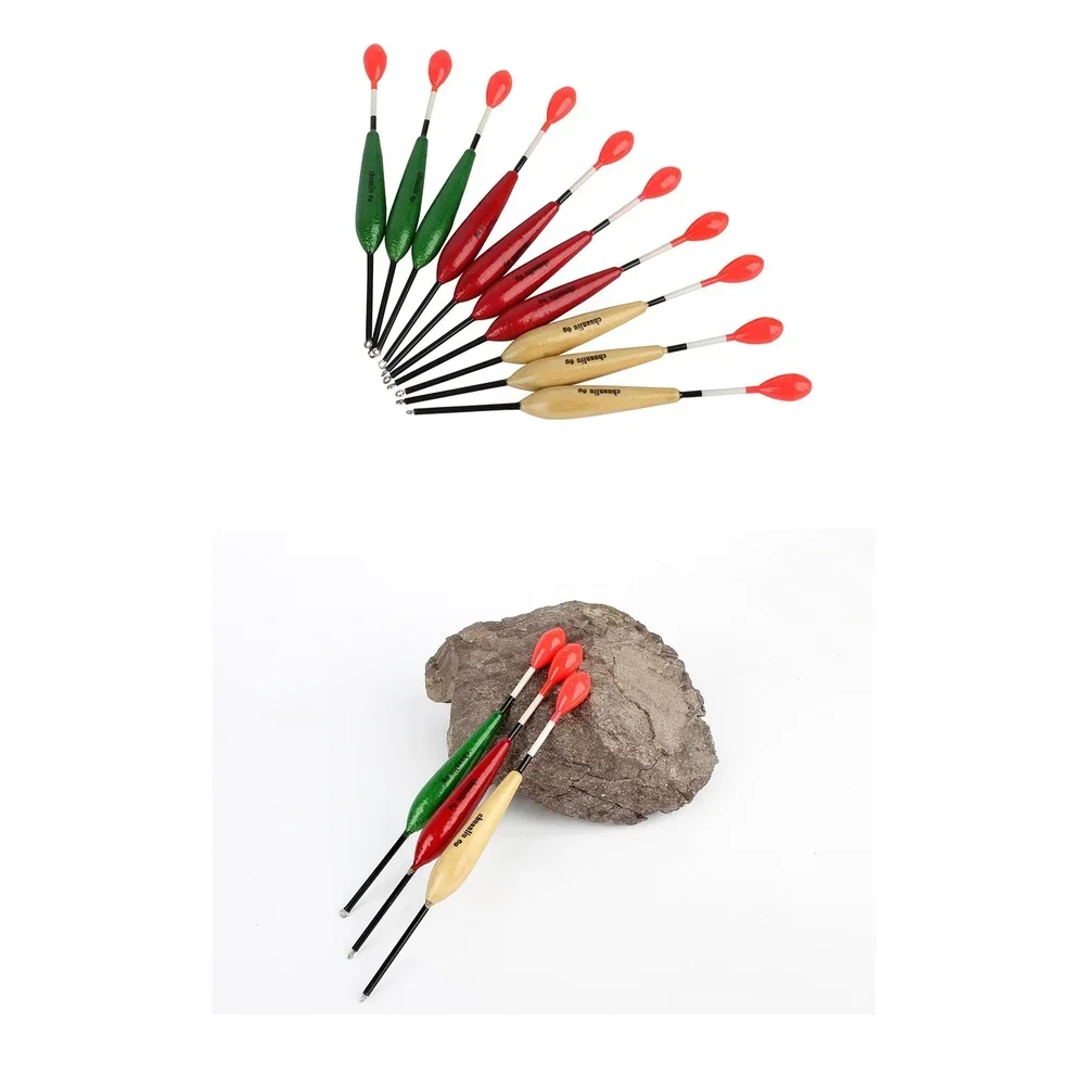 Balsa Wood Fishing Floats Set (10PCS) - High Buoyancy For Rock Fishing & Sea Fishing For Long-Distance Cast Essential Floats
