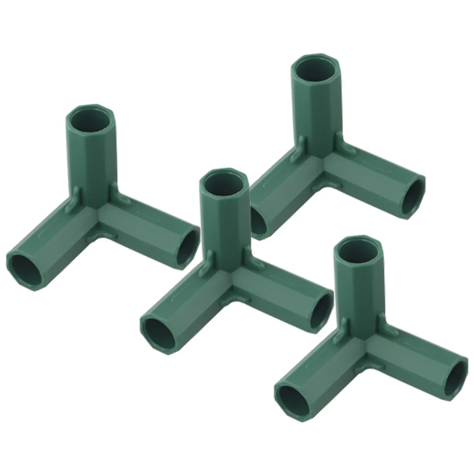 4Pcs 16mm Plastic Greenhouse Frame Building Connectors Green Outdoor Garden Structure Pole Joints Adapter 3 Way Brackets