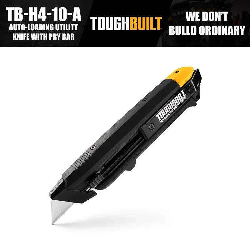 ToughBuilt TB-H4-10-A Auto-Loading Utility Knife With Pry Bar Hand Tools Accessories