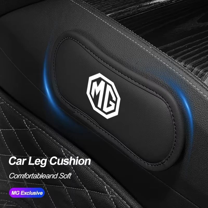 Coussin de soutien pour genoux de voiture, coussin de jambe en cuir souple pour l'intérieur, soulage la fatigue de conduite, pièces pour MG ZS MG4 EV MG5 MG HS MG3 MG6