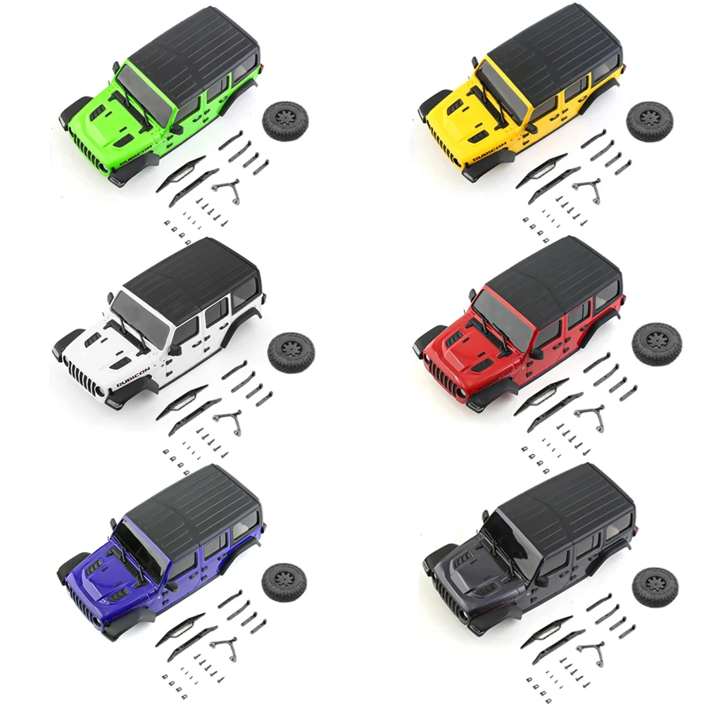 RC Car Body Shell Hard Plastic Upgrade Parts Fit Kyosho Mini Z Mini-Z 4X4 JEEP Wrangler Rubicon 1/24 Mini RC Crawler Truck Acces