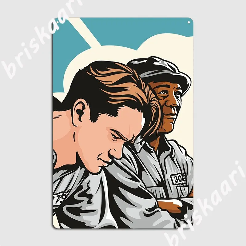 The Shawshank Redemption Metal Sign Plaques Wall Cave Classic Garage Club Tin Sign Poster