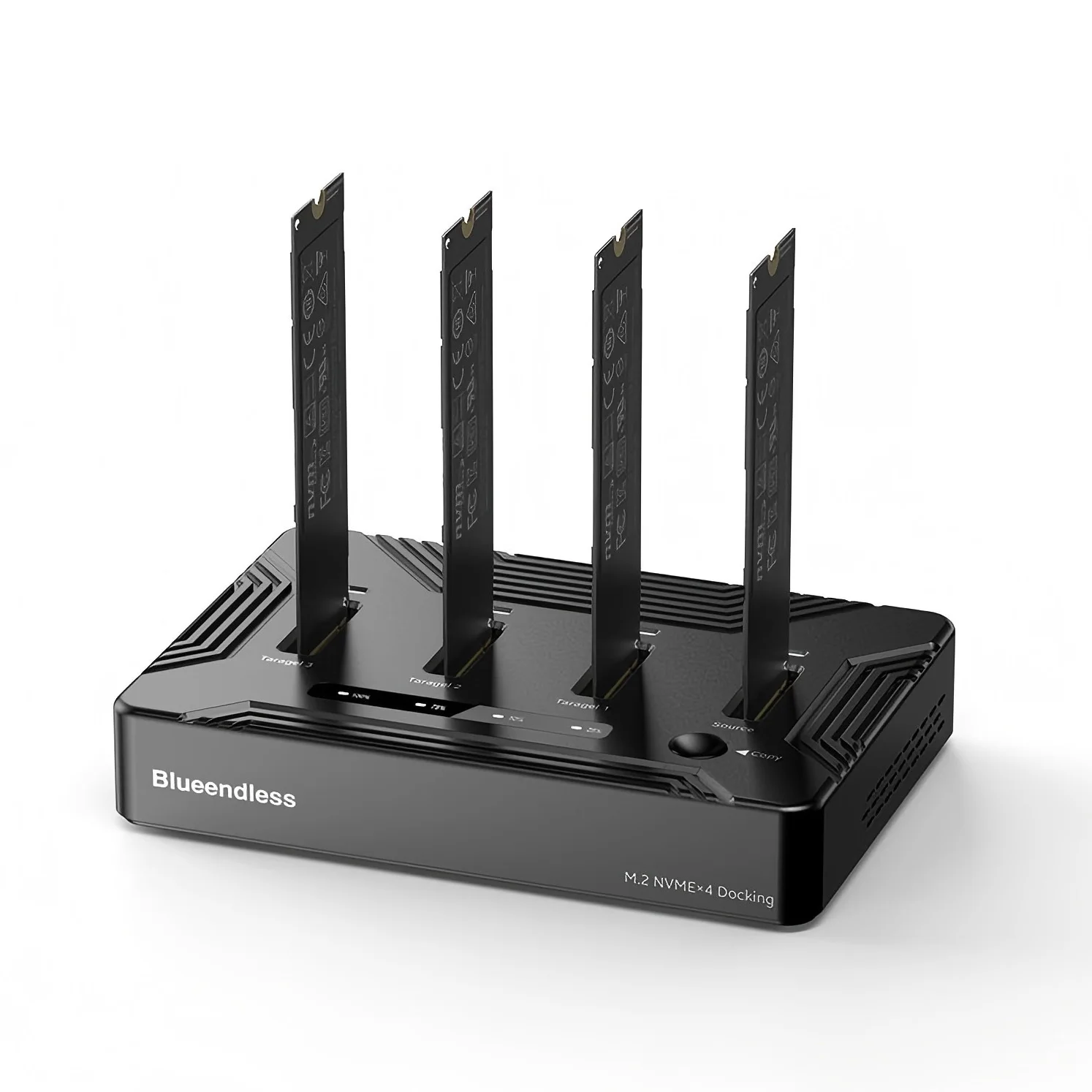 

External 4 Bay M.2 PCIE NVME SSD Enclosure With Offline Clone 40Gbps M.2 NVME Cloner Docking Station Clone Duplicator