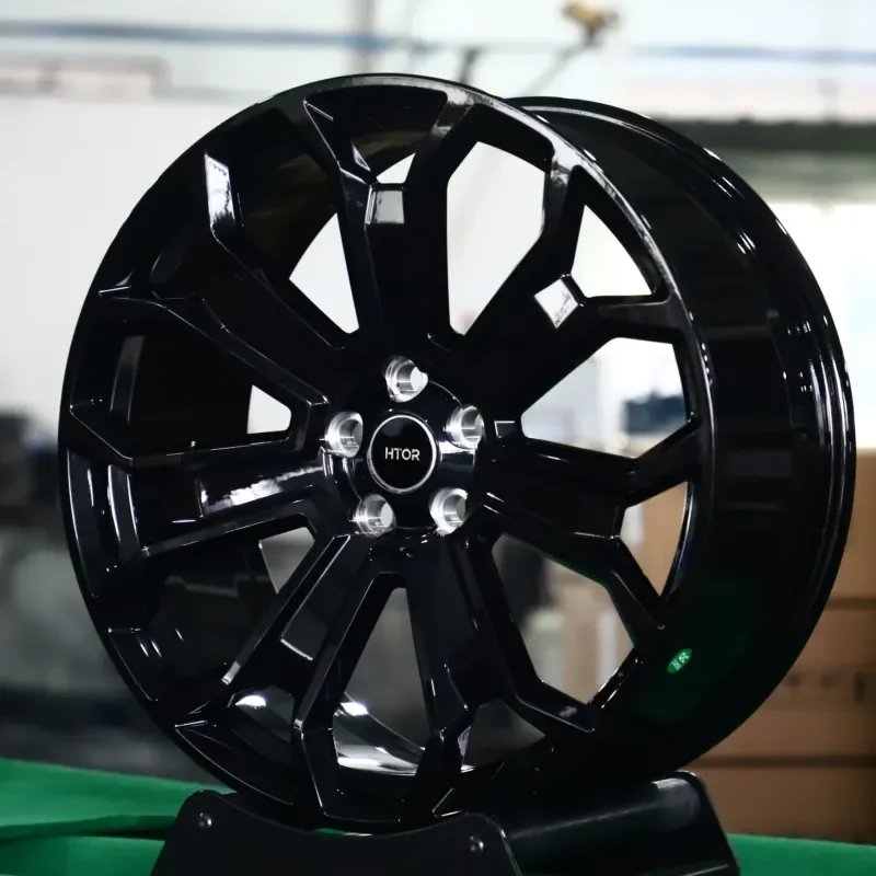 HTOR Custom Car Rims18 19 20 21Inch 5x108 5x120 Gloss Black Aluminium Alloy Wheels for Defender LRX Freelander Evoque